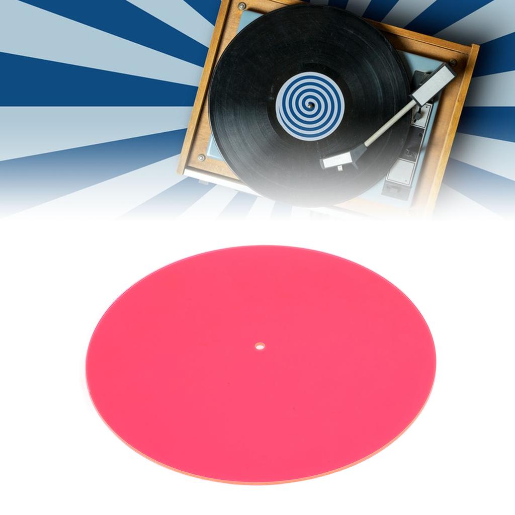 Acrylic Turntable Mat Reduce Noise Improved Sound Quality Anti Static Slipmat for Records 12in