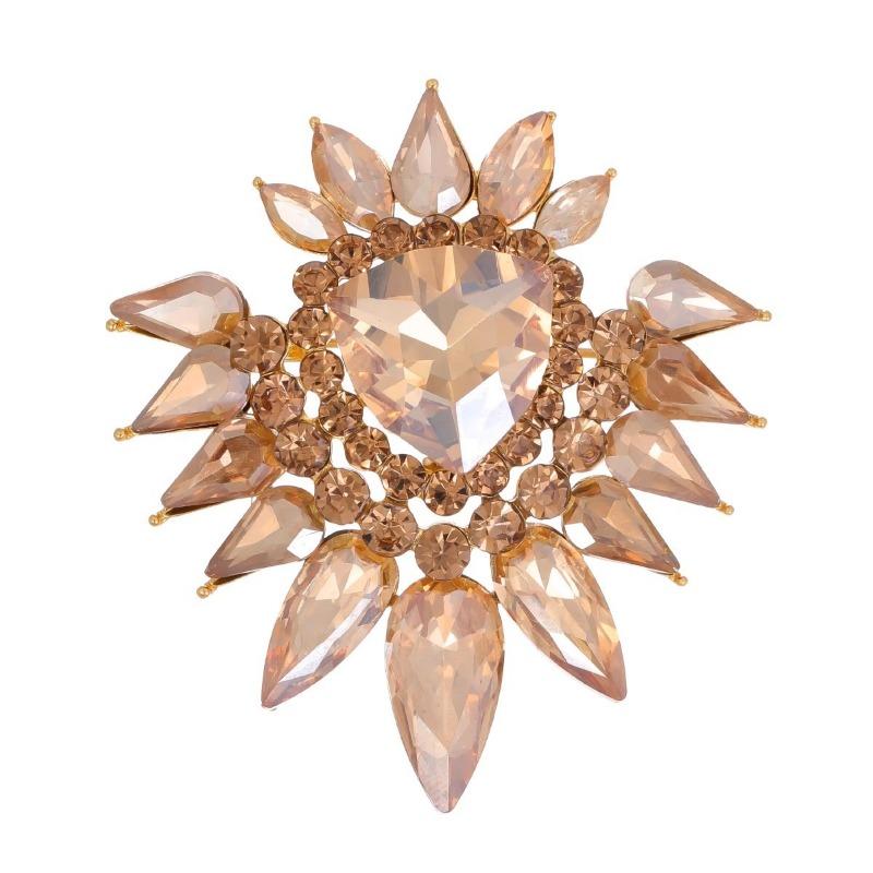 Luxurious Court-style Crystal Brooch, High-end Mistake, Light Luxury Design Sense, Niche Brooch, Grand Suit Corsage
