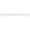 VidaXL Garden Fence with Spear-Shaped Top Steel 1781.5 X 100 Cm Black 277620