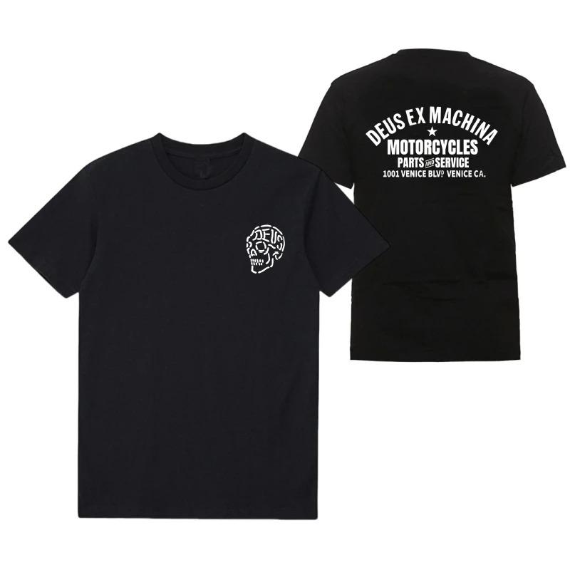 Vendita Calda DEUS EX MACHINA T-Shirt con Stampa Grafica Uomo Donna Manica Corta Streetwear Moda Harajuku Estiva Nuova Maglietta Sportiva Scollo a O Cotone Oversize Top