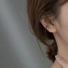 S925 Sterling Silver Korean-Style Diamond-Inlaid Cute Crown Stud Earrings for Women
