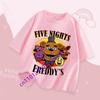 Jungen Mädchen Sommer Mode T-Shirt Kinder Kleidung FNAF Atmungsaktivität T-Shirts Kinder Five Nights At Freddy Niedriges Kurzarm Top