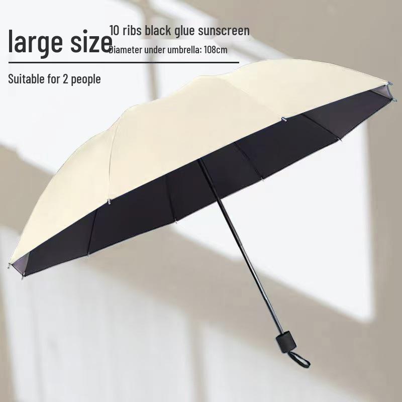 Velký skládací deštník pro tři osoby, odolný proti dešti a slunci, s potiskem loga na zakázku