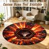 Round Rug Custom NameWolverhampton Wanderers Football Pattern Non Slip Carpet Home Floor Decor
