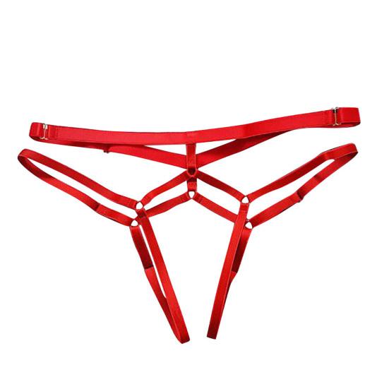 Women Thong Plus Size Color See Through Fashion Adjustable Sexy Pure Openwork T-back Valentine's Day