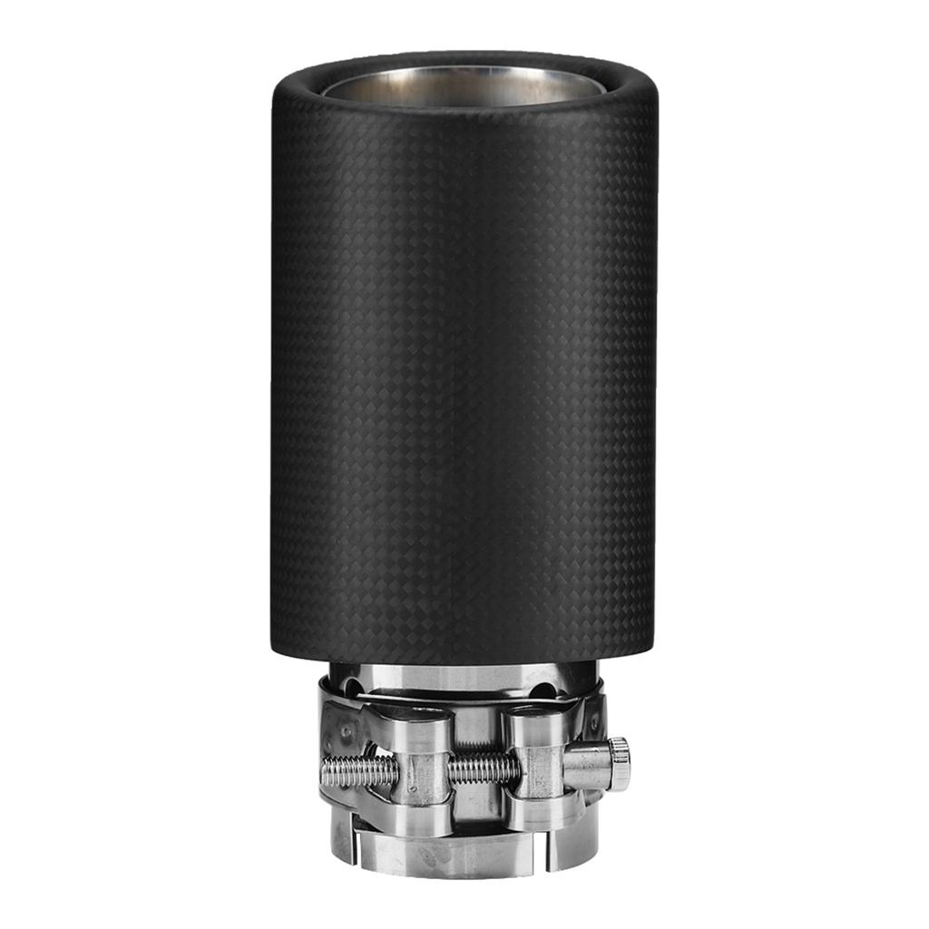 Carbon Fiber Style Car Modified Single Outlet Exhaust Pipe Muffler Tip Tail Throat 5476mm