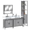 VidaXL 4-Piece Bathroom Furniture Set, Vanity Cabinets with Mirror, Toilet Storage Cabinets, Modern, 3214693