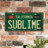 Vintage Metal Tin Sign Long Beach California Sublime Poster Grunge Hippie Room Decor Rock Band Wall Art 90s Aesthetic Room Sign