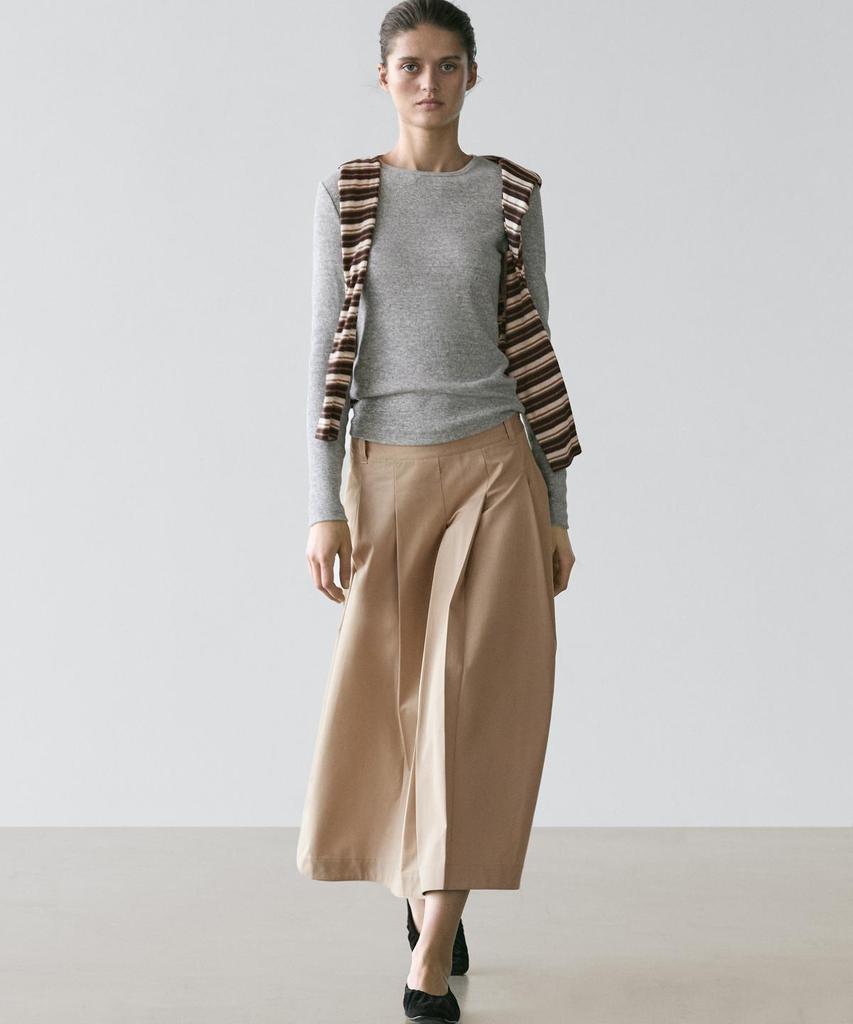 Masimodutti Box Pleated Midi Skirt