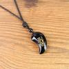 Onyx Black Tortoise Four Divine Beasts Magatama Amulet Adjustable and [KOAI] Carving, Health, Longevity, Relationships, Pendant/Necklace, Length,