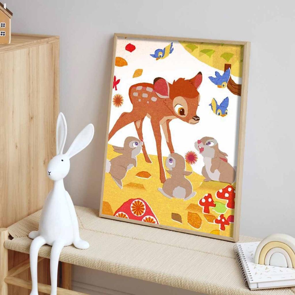 5D Diy Diamond Painting A Path and Three Rabbits Full Drill Rhinestones Mosaic Embroidery Handmade Products Home Decor Gift