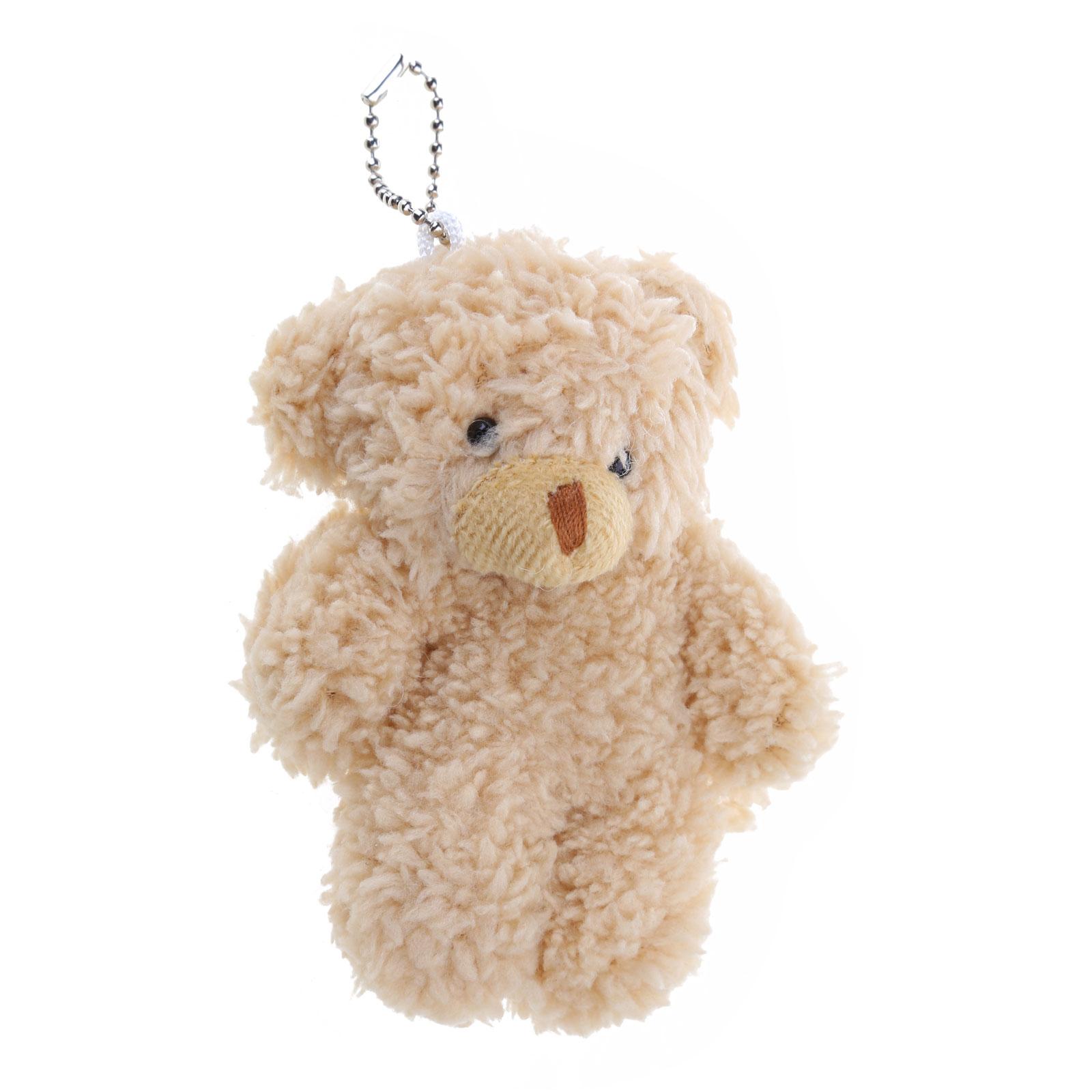 

Плюшевый кулон в виде плюшевого медведя, брелок, украшение для женской сумки, украшение для школьного рюкзака, милый плюшевый кулон коричневый