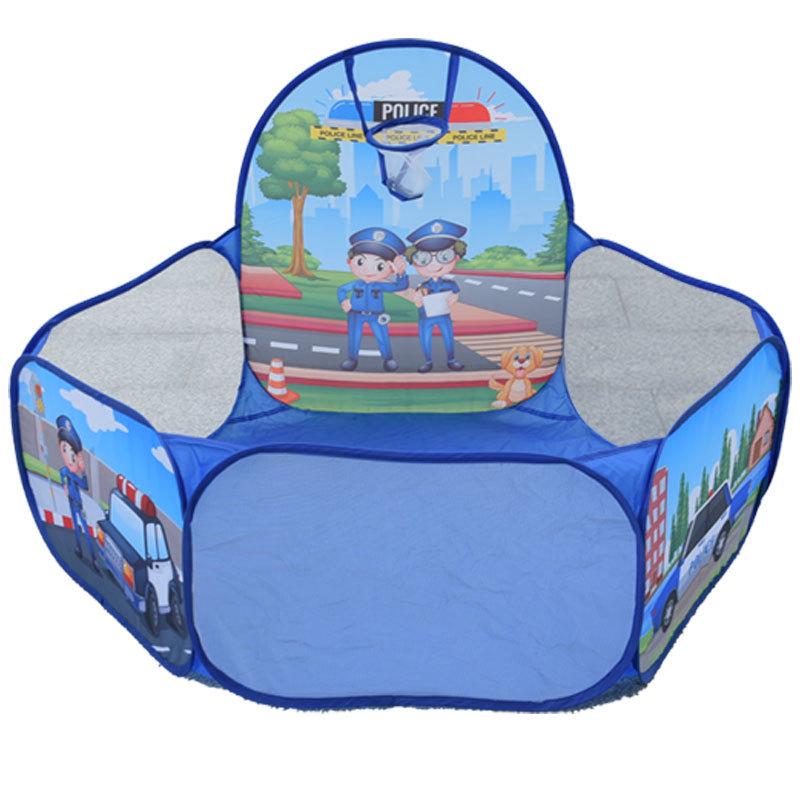 Portable Foldable Ocean Ball Pit with Basketball Hoop for Indoor/Outdoor Play 29*27cm - 0.35kg