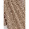 LYRIA Sexy Sequined Long Pleated Dress Women Deep V-neck Full Sleeve See Through Dresses Summer Lady Party Evening Dresses