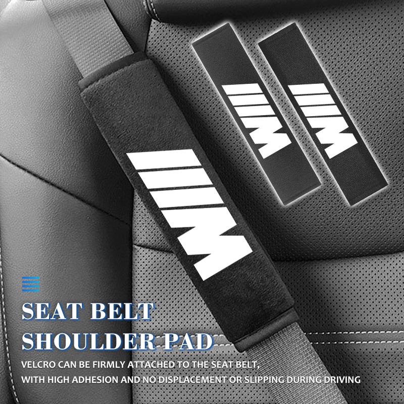 UWGK8 Car Seat Belt Shoulder Pad Plush Backpack Straps Neck Cushion For BMW M F10 F20 F30 F40 F15 F25 F26 F31 F49 E62 E83 E84