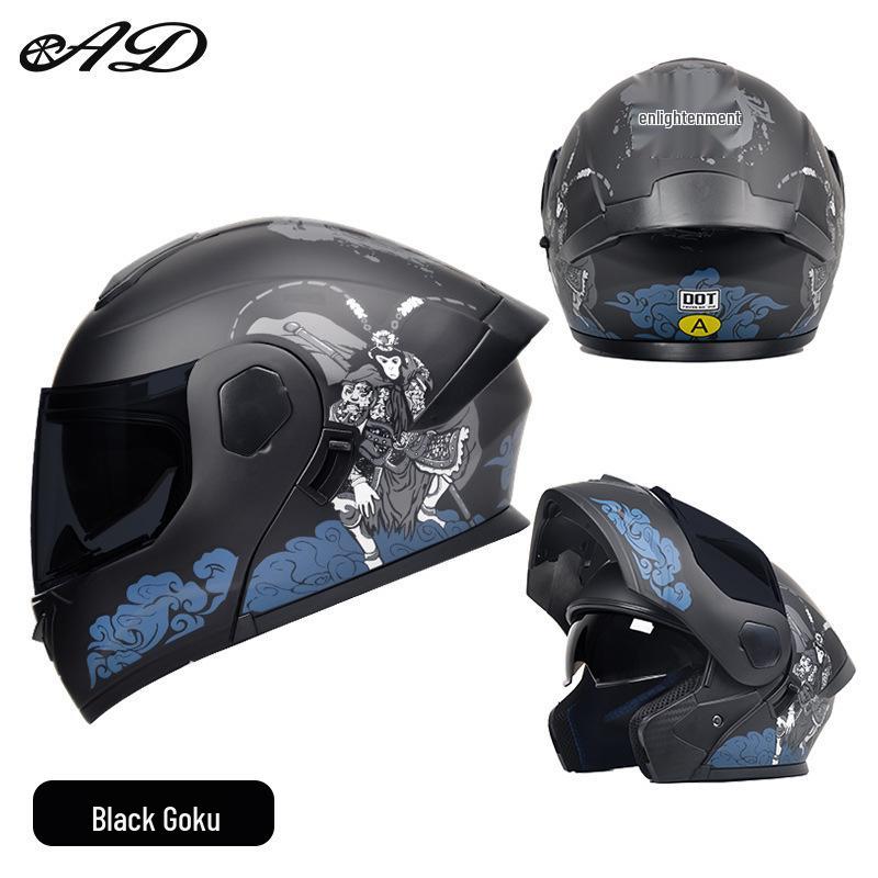 AD All-Season Flip-Up Full Face Motorcycle Helmet, 3C/DOT Certified for Men and Women