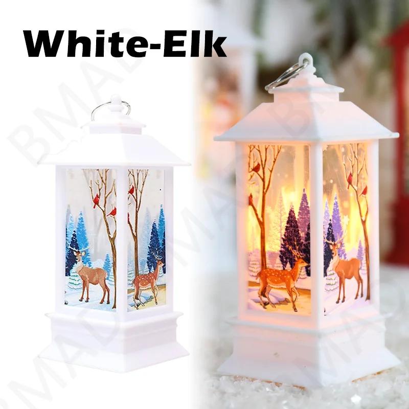Christmas Home Decoration Products Xmas LED Lantern Candle Decorative Tea Lights Christmas Tree Hanging Ornaments Lights Gifts