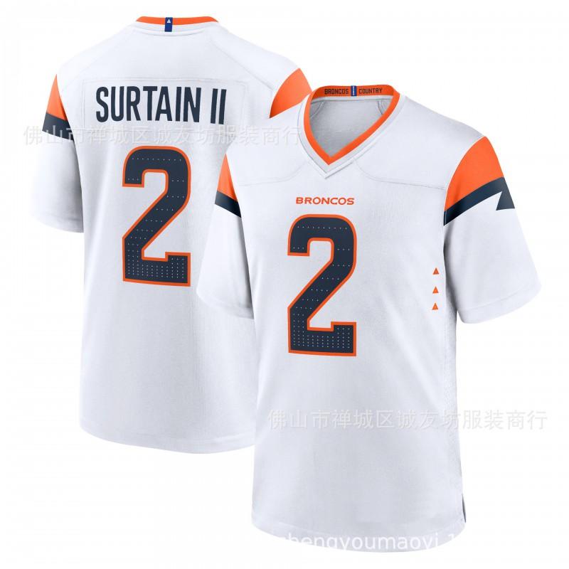 NFL Denver Broncos 2 Patrick Surtain II Football Jersey Mens Sports Game Uniform