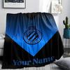 1 Stück Club Brügge Kv Wappen Benutzerdefinierter Name Gemustert Flanelldecke Geeignet für Alle Jahreszeiten Für Heimdekoration Wärme Und Komfort Geschenke Feiertagsgeschenk