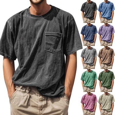 Herren T-Shirt T-Shirts Grafik Text Pool3D Druck Street Casual Kurzarm Bedruckte Kleidung Basic