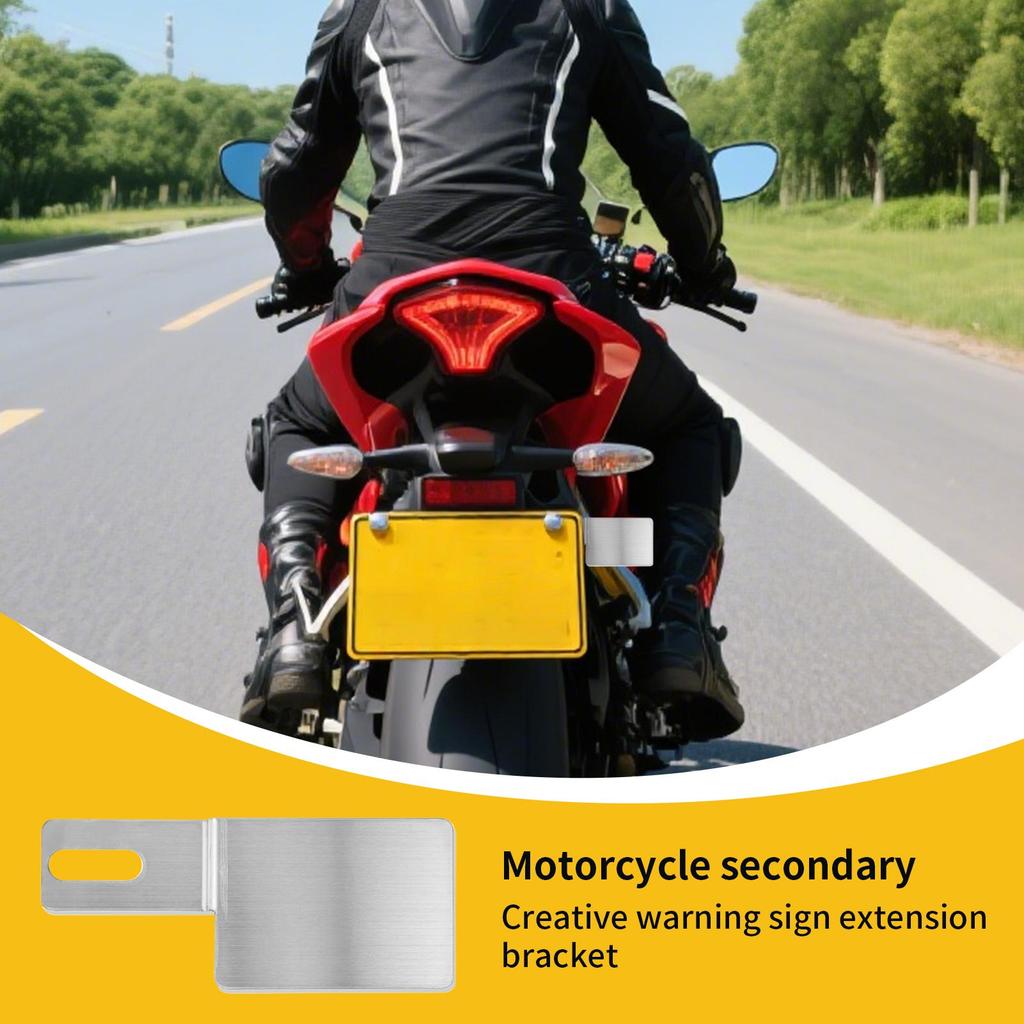 License Plate Bracket License Plate Extender Holder Stainless Steel Motorcycle Rear Decorative Sign Support For Street Bike Dirt