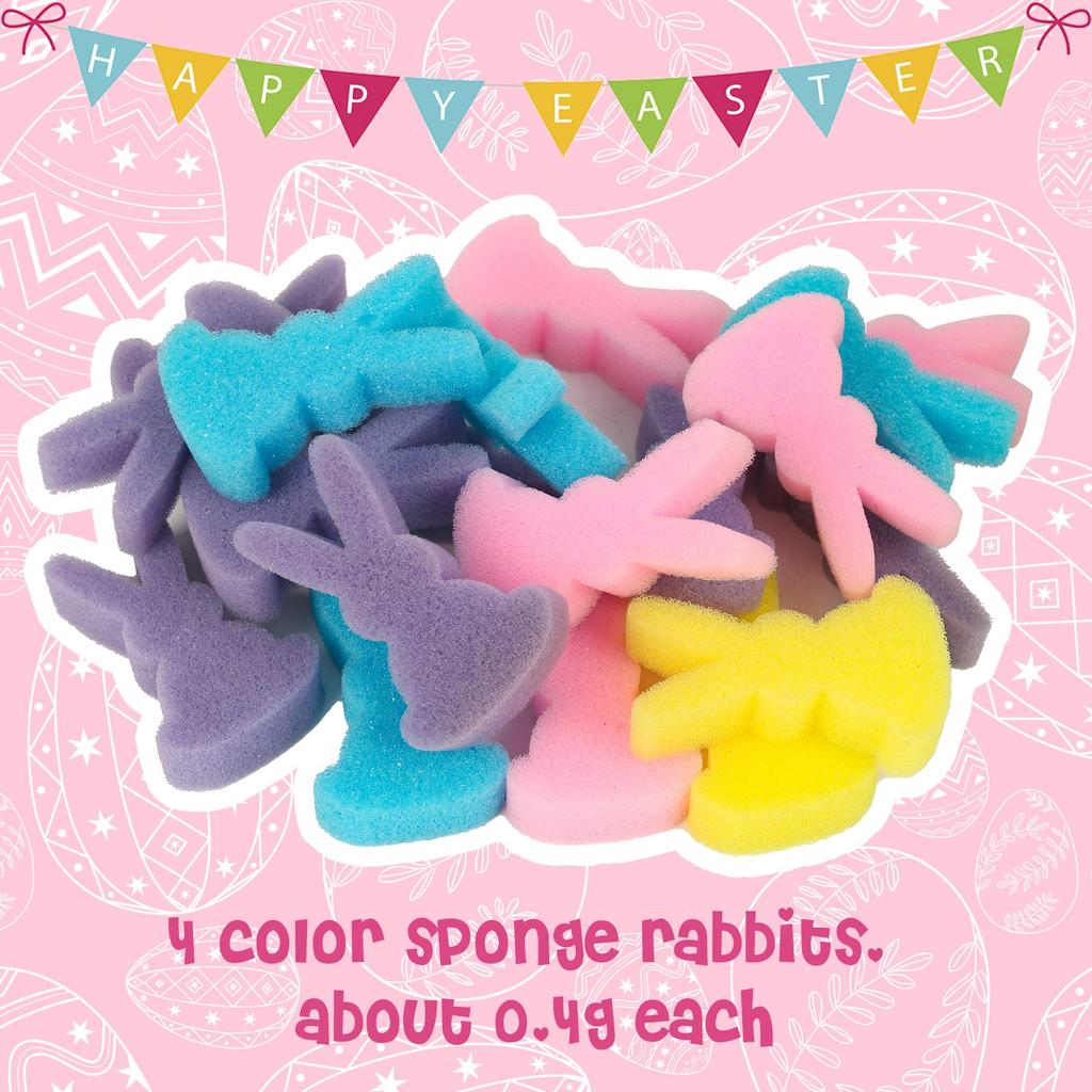 Easter Bunny With Tulips High Elastic Sponge Stamping Flower Arrangement PU Sponge