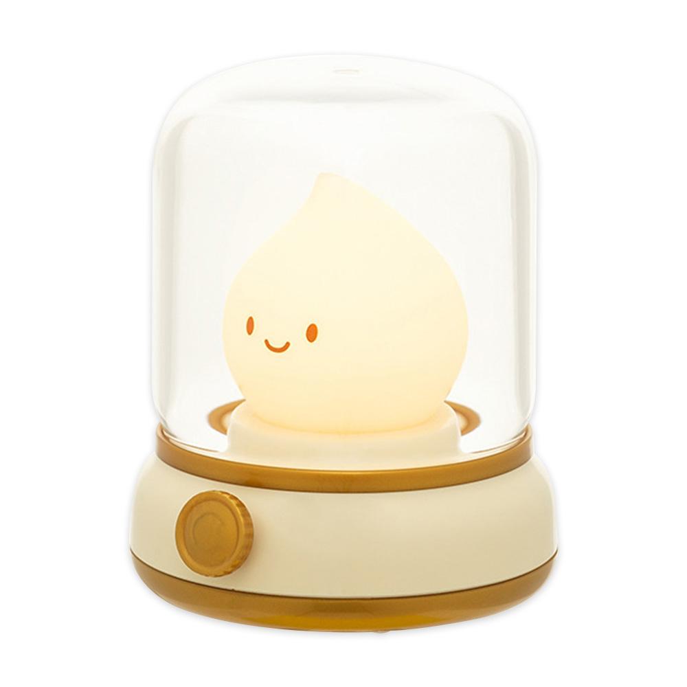 Retro Oil Lamp Led Night Light USB Rechargeable Nightlights Stepless Dimming Children Kid Bedroom Decoration Birthday Gift