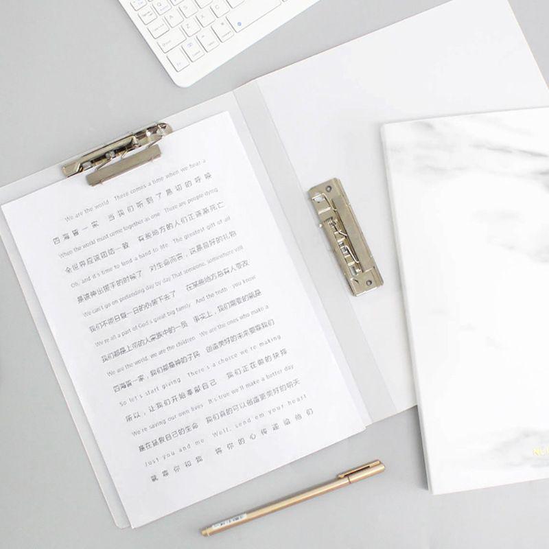 Marble Pattern Multi-Layer Transparent PP A4 File Folder Document Information Book Bag for Office School Students Gifts Supplies