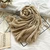 New solid color wool scarf women's retro dirty dyed striped shawl scarf