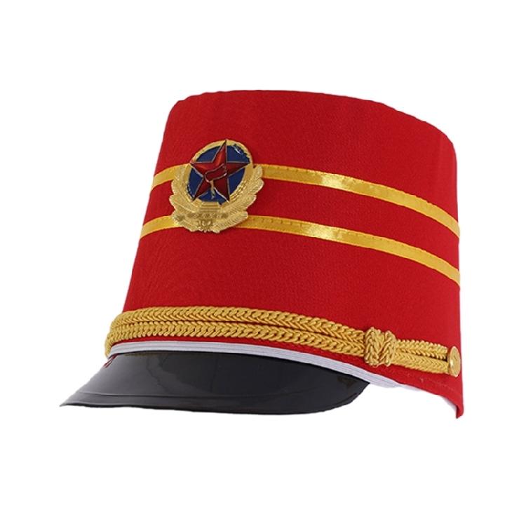 European Style Marches Band Hat Performances Party Show Drum Majors Hat for Kid