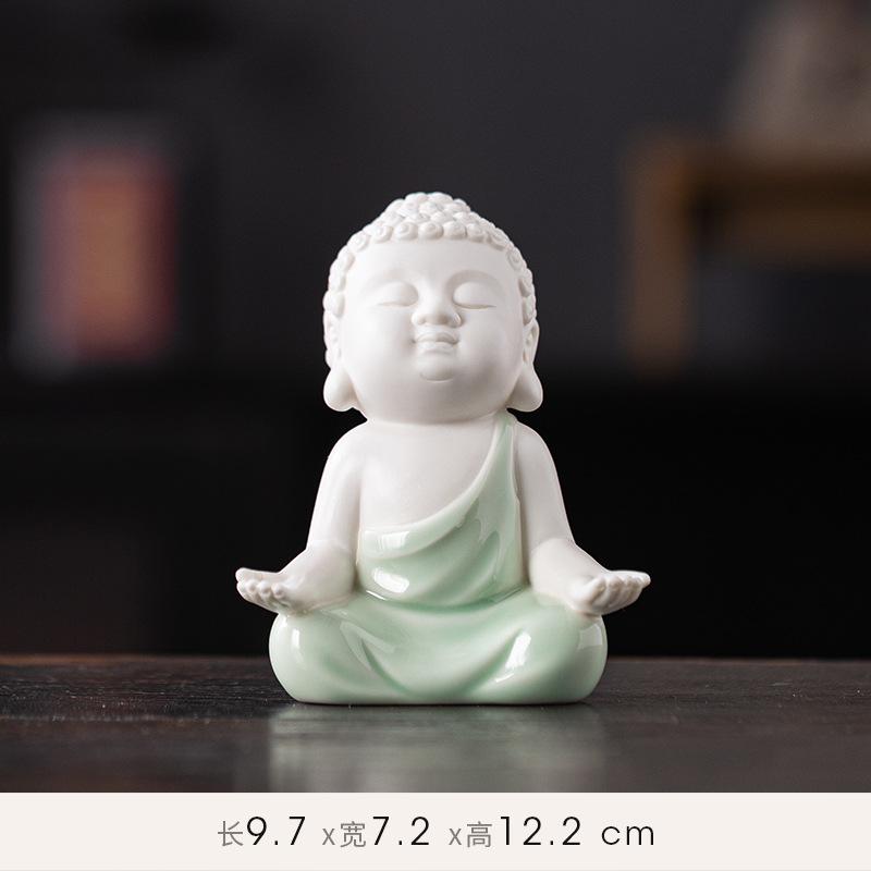 Zen Keramik Tathagata Buddha kleine Dekoration kreativer schöner Tee Buddha Teehaus Ornament Auto Haus Büro FENG SHUI Dekoration