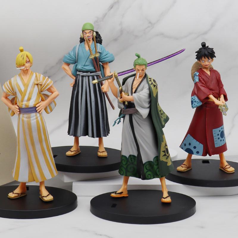 18CM Figurki Anime One Piece Monkey D Luffy Zoro Chopper Nami Figurki Akcji PVC Model Kolekcjonerski Lalki Prezenty Urodzinowe Dla Dzieci