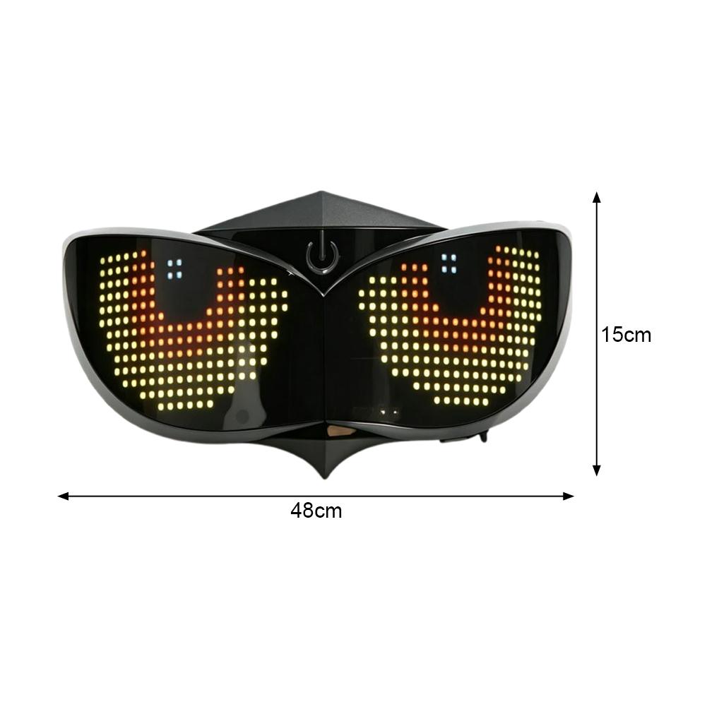 Helm LED Decoratieve Verlichting RGB Dynamische Expressieverlichting Universeel voor Fietsen en Motoren APP Bediening Duivels Oog Verlichting