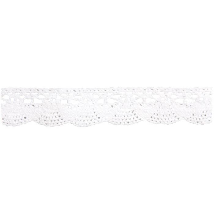 Ruban dentelle - Rayher - Grand motif - Blanc - 1 pièce - Expédié de France