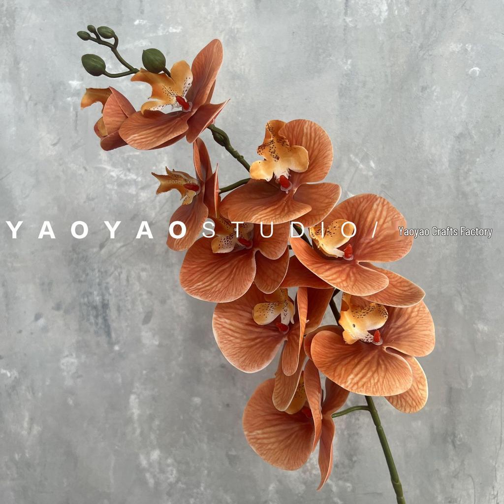 3D Printed Phalaenopsis Orchid, 9-Head Nordic Wedding & Dining Decoration, Floral Art Film Prop