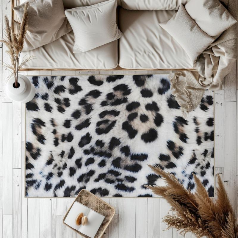 Modern Living Room Carpet Leopard Pattern Rug Stylish Home Decor Rugs Washable Rugs Balcony Corridor Bathroom Anti-slip Mat