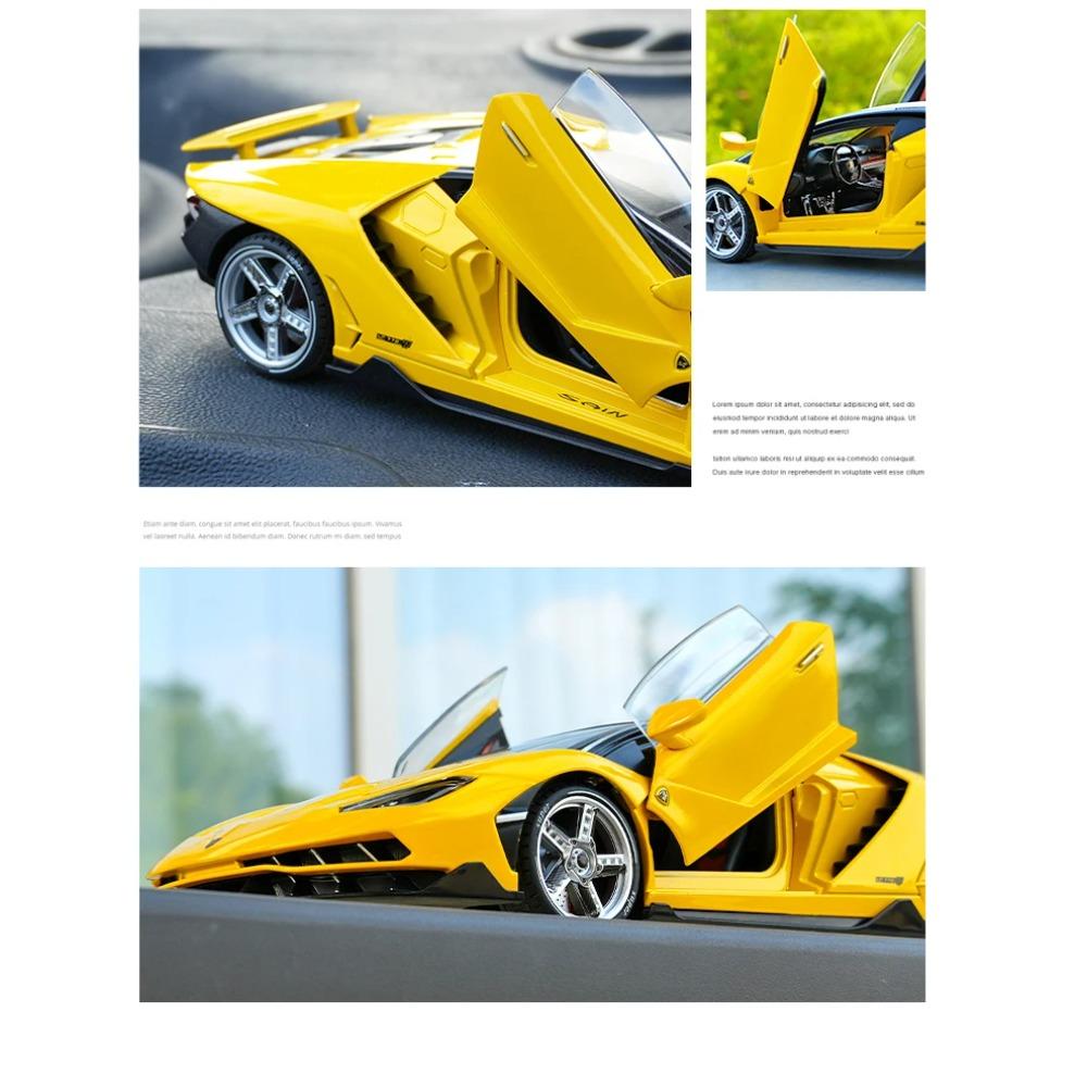 1/18 Lamborghini Centenario LP770-4 Supercar Alloy Car Diecasts & Toy Vehicles Metal Toy Car Model Sound and Light Collection Kids Toy