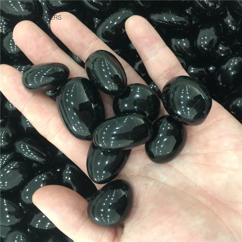 Large Natural Rainbow Obsidian Tumbled Stones for Fish Tanks and Potted Plants