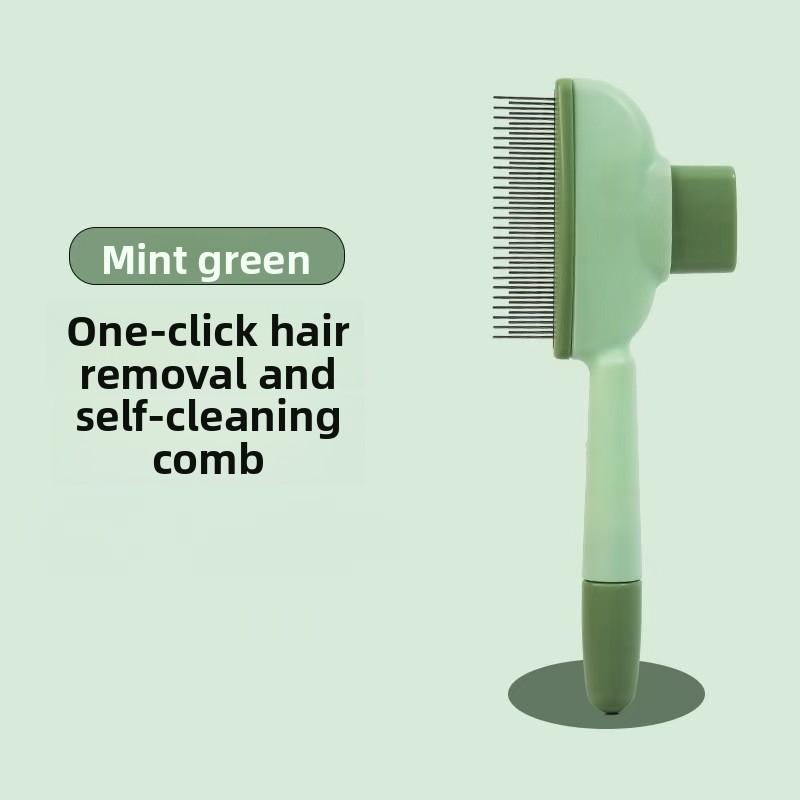 

Pet Comb Dense Tooth comb cat dog hair removal comb pet cleaning and grooming comb Pet Supplies зелёный