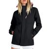 Women Solid Stripe Rain Jacket Outdoor Plus Waterproof Hooded Raincoat Windproof