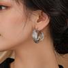 1 Pair Twisted Hoop Earrings for Women, Minimalist Chunky Twisted Earrings, Large Vintage Jewelry for Daily Prom Party