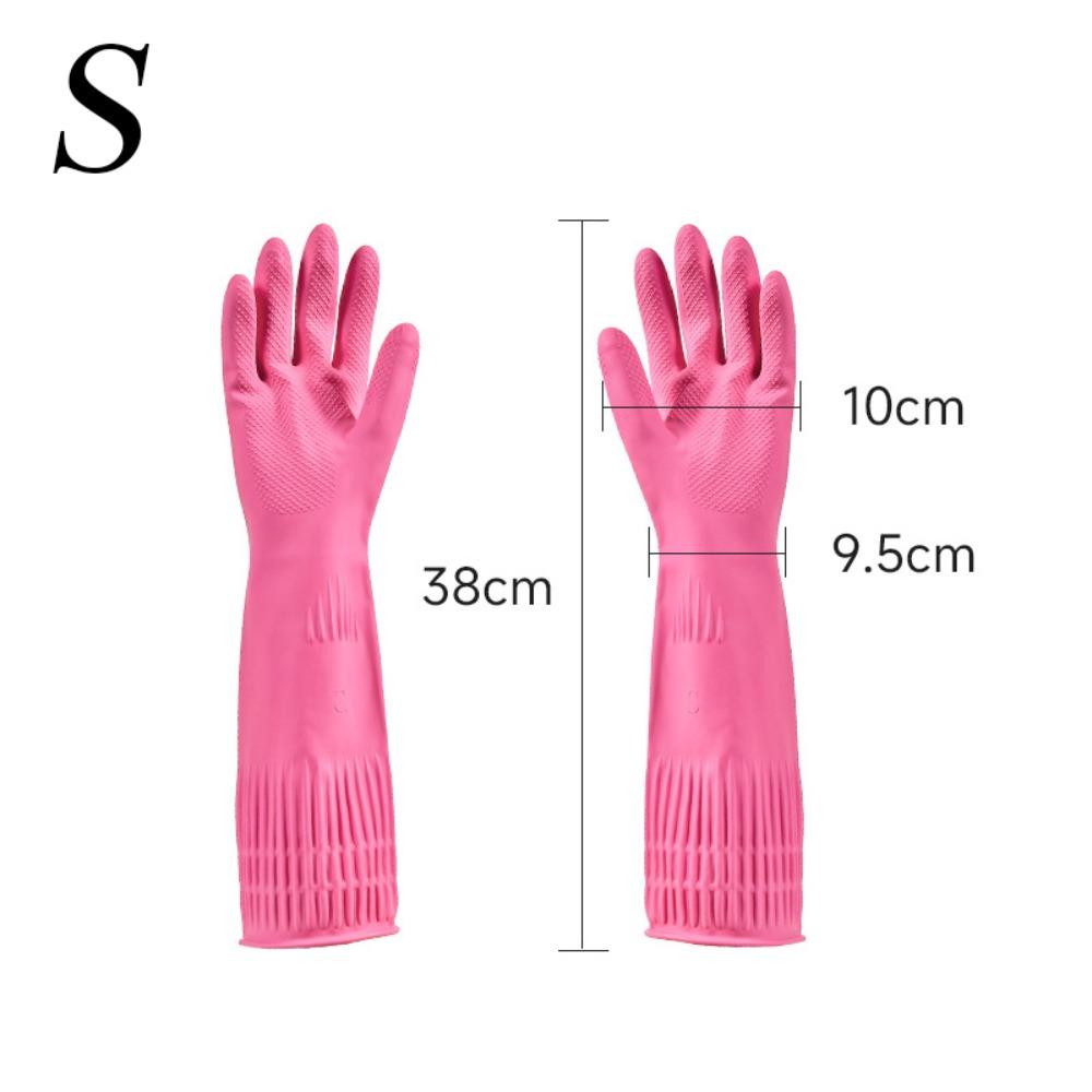 Pink Dishwashing Gloves Thickened Kitchen Gloves Durable Cleaning Gloves  Household Cleaning S