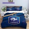 French Football Federation  Pattern Bedding Quilt Set  Home Decoration  Gift (1 * Duvet Cover + 2 * Pillowcase  Without Core)