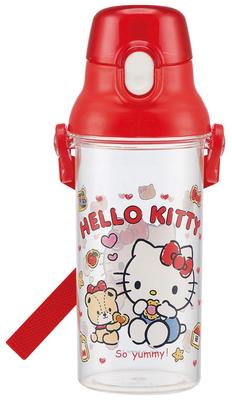 Skater Water Bottle Clear Bottle 480ml Hello Kitty Cookie Sanrio Girl Made In Japan PSB5TR Children's
