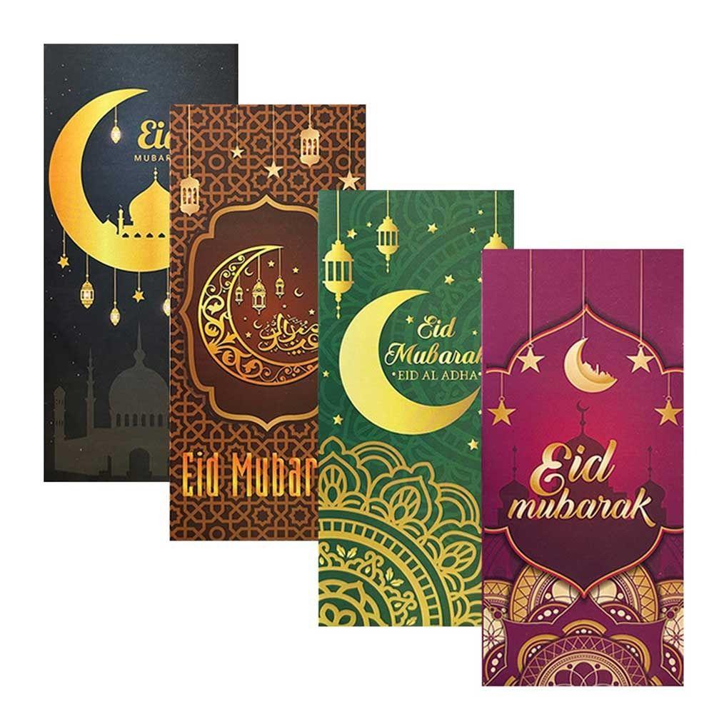 6PCS Multicolor Eid Mubarak Cash Envelopes Paper Lucky Greeting Card  Gift