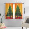 2pcs,2D Plane Printing Light Filtering Curtains Christmas Tree Presents (3) Durable 100% Polyester Fabric (without Rod) Art Deco