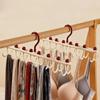16 Hooks Camisole Bra Hook Plastic Tie Belt Hanger Portable Clothes Drying Rack  for Laundry Room