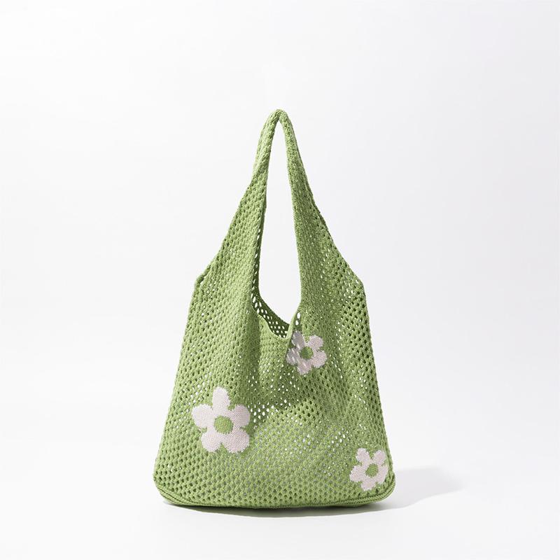 

Summer Versatile Large Capacity Shopping Bag Simple Woven Shoulder Bag