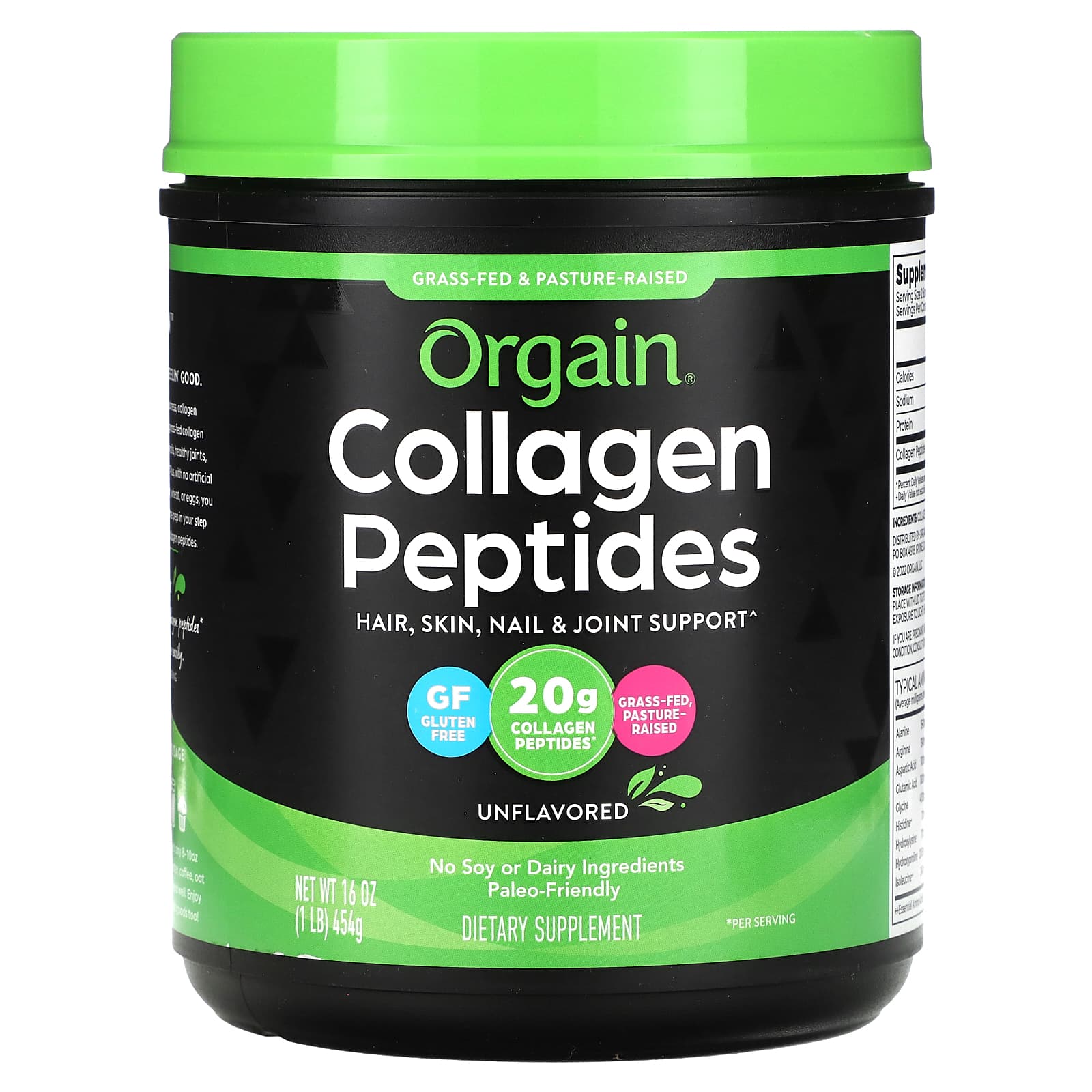 

Collagen Peptides, Unflavored, 454G (1Lb)