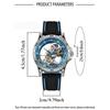 MUSANFIGO double-sided hollow men's fully automatic watch, silicone strap, mechanical movement men's night light waterproof fash